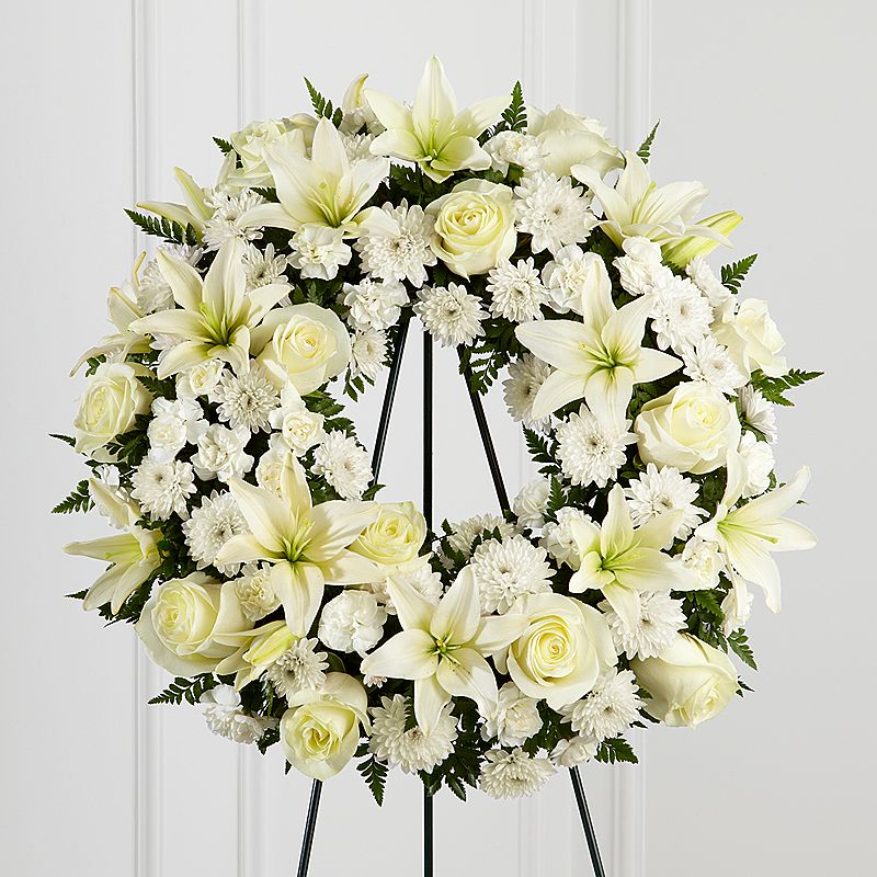 Corona funebre redonda